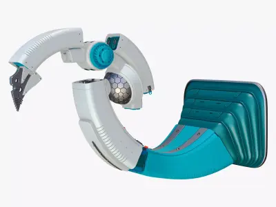 SciFi Medical Robotic Arm Manipulator M1 3D model