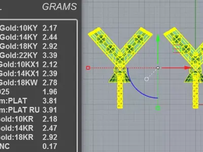 Stunning Chevron Pearl Drop Earrings 3D print model