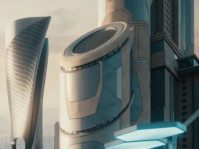 Dubai futuristic 3D model