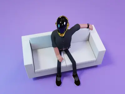 Daft Punk 3D Character for animation 3D model