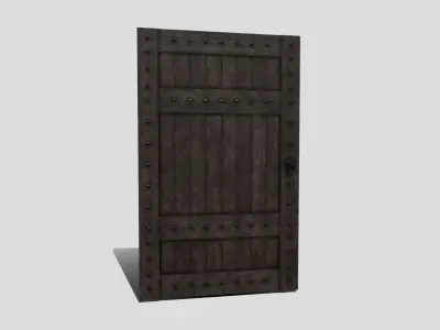 Medieval Door Low-poly 3D model