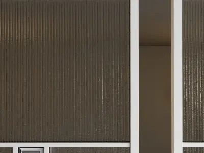 Glass partition door  Set 37 Low-poly 3D model