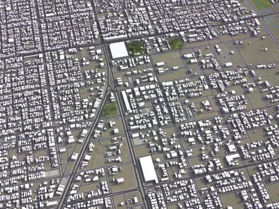 Hafar al-Batin - 3D City Low-poly 3D model