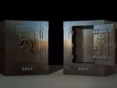 Money Box Safe Rhino IronWorks File STL for 3D Printing  3D print model