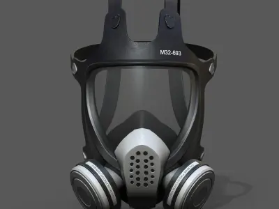 Gas mask protection scifi fantasy futuristic military  Low-poly 3D model