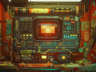 Retro Scifi Scene Octane and C4d 3D model