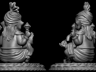 Ganesh Ji Model 02 Light Weight  Models in All Sizes 3D print model