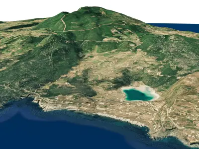 Pantelleria island full 3d model terrain 3D model