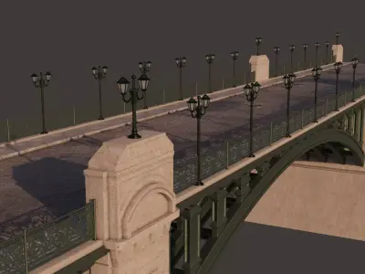 Parisian Bridge 3D model