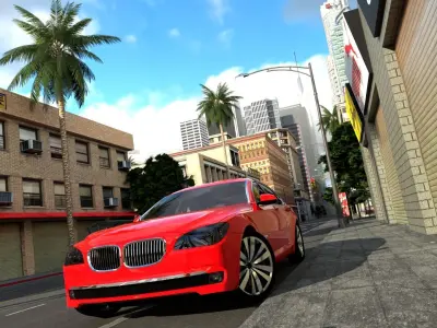 Los Angeles Hollywood Downtown California America LA 3D model