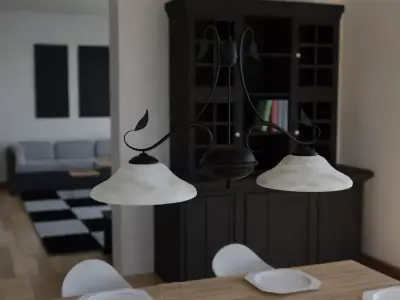 Antique ceiling lamp Free 3D model