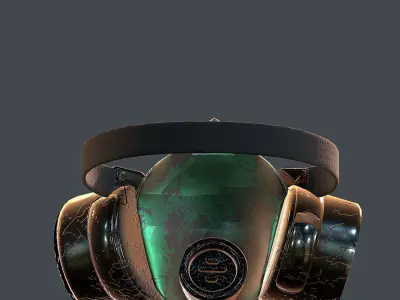 Gas mask helmet 3d model scifi Low-poly Low-poly 3D model Low-poly 3D model