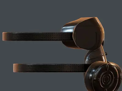 Gas mask helmet 3d model scifi Low-poly  Low-poly 3D model