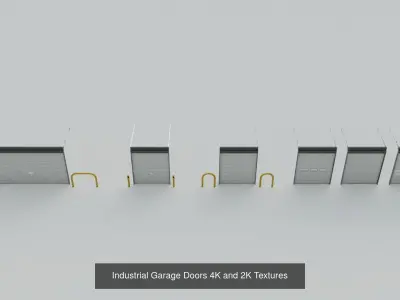 Industrial Doors with 4K and 2K textures 3D Model Pack
