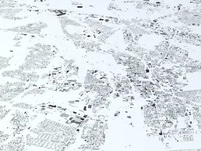 Hannover Streets and Buildings 3D model