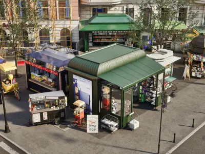 Archmodels for UE vol 9 - collection of street props 3D model