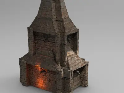Lizard Town Hall Tower 2  3D model
