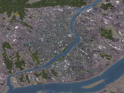 Fuzhou - 3D City Model Low-poly 3D model
