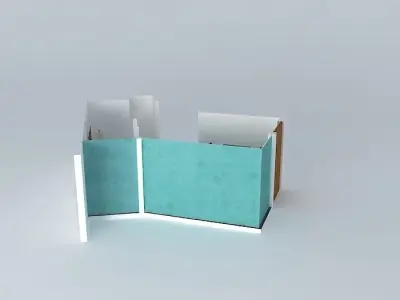 sandraorkut bathroom with door Free 3D model