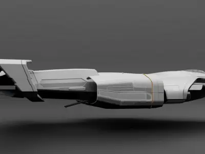 Sci-fi Spaceship Spartan  3D model