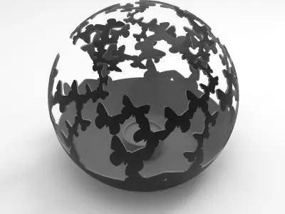 Butterfly Candle Holder 3D print model