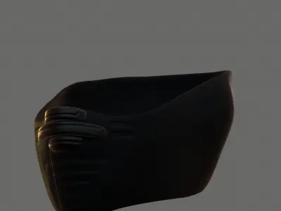 Gas mask helmet 3d model scifi Low-poly  Low-poly 3D model