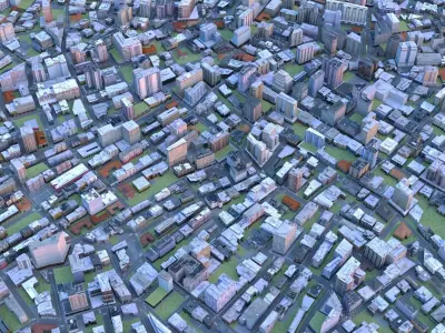 City 45 Low-poly 3D model