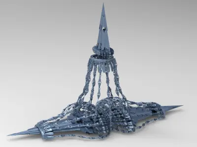 Sci fi swarm bridgeway 2  Low-poly 3D model
