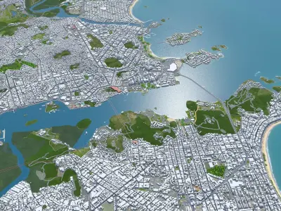 Grande Vitoria Brazil 70km Low-poly 3D model