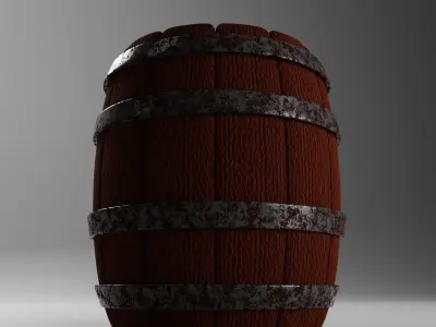 Barrel stool 3D model