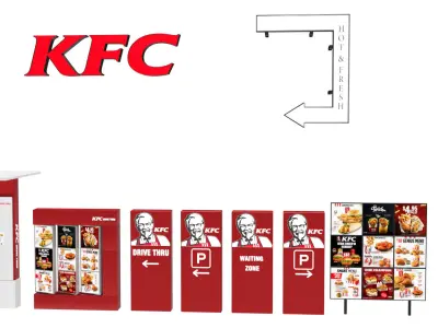 KFC Element Low-poly 3D model