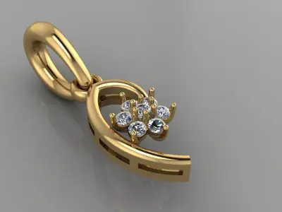FASION PENDANT 3D model 17