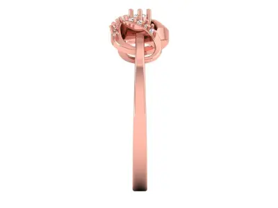 Solitaire Wedding Engagement Women Light Weight Rings 3D print model shop