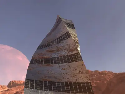 Post Apocalyptic building 3D model