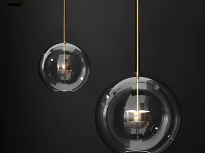 Wall light G and C Bolle Soffio vertical short 3D model