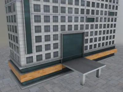 Amsterdam Zuidoost TorenA Low-poly 3D model