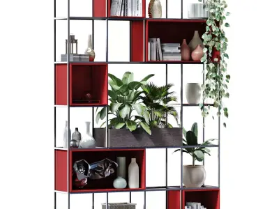 Modern shelf and rack set 832 3D model