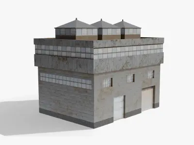 Warehouse 3 Low-poly 3D model purchase