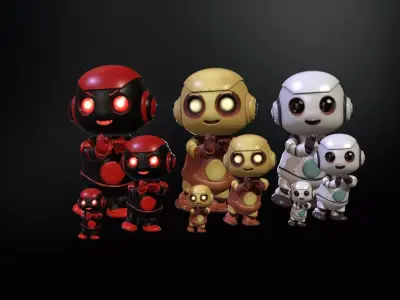 Minirobotic8 Low-poly 3D model