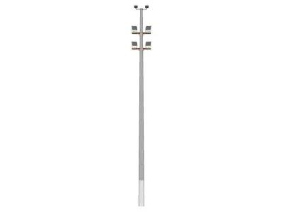 Concrete Lamp Post - Light Pole - Light Post - Street Light 07 3D model