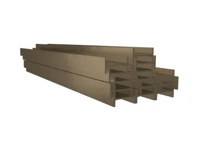 Stacked I Beam v1 006 Low-poly 3D model
