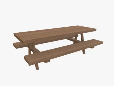 Benche Pack Low-poly 3D model