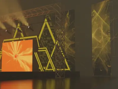 Event Concert Stage Design 3D model