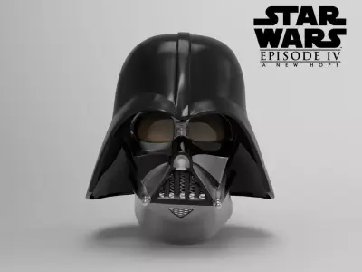Darth Vader Helmet A New Hope Accurate STL  3D print model