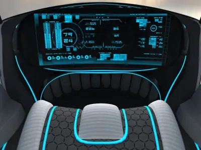  Sci-Fi Futuristic Passenger Drone Rig High Quality 3D Model 