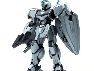 Guardian Protector Automaton Model Pack - Humanoid Form with ... Low-poly 3D model