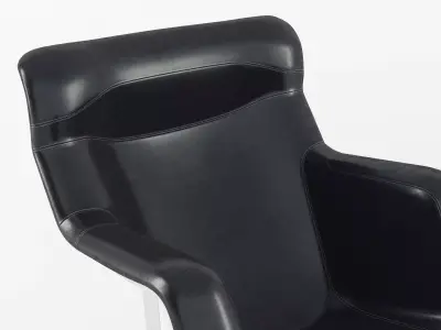 Karuselli lounge chair and ottoman 3D model