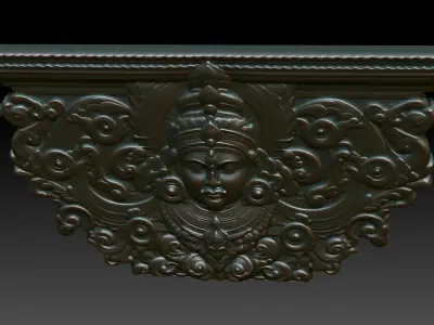 Indian Temple Wall basrelief 07 240613 3D print model