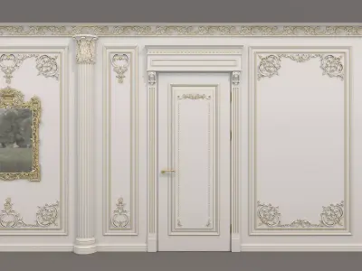 Wall Molding in Classic French style 53 3D model