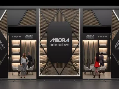 3-Modern Exhibition Booth 10x5m - 3ds Max - Corona Renderer Low-poly 3D model